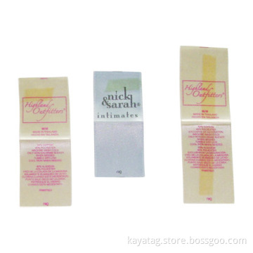 Satin Printed Label